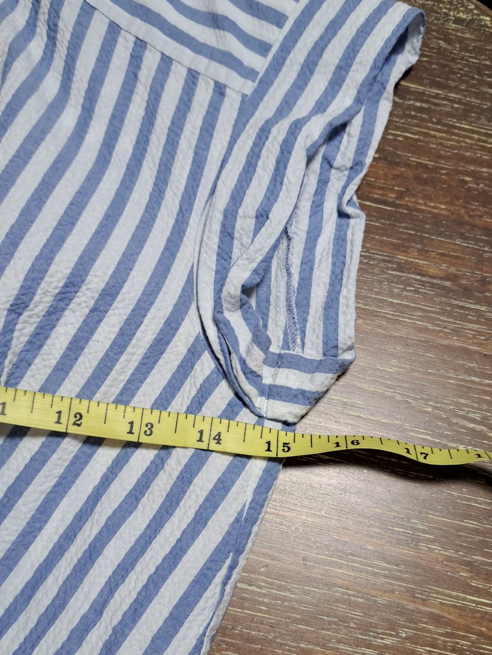 Veronica Beard Women’s Mini Dress Blue  White Stripe Twist-Waist Shirt Cotton XS - Picture 10 of 14